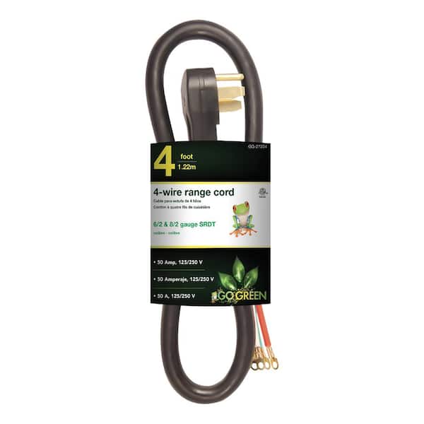 GoGreen Power 4 ft. 6/2 and 8/2 4-Wire Range Cord