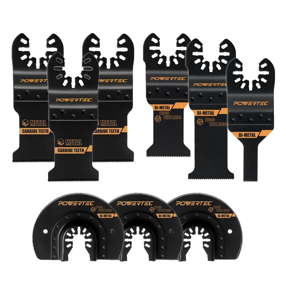 Oscillating Tool Blades Set - Bi-Metal and Carbide Multitool Blades with 2 Adapters for Fast Wood Cutting (9-Pack) price history on PriceWatchPro