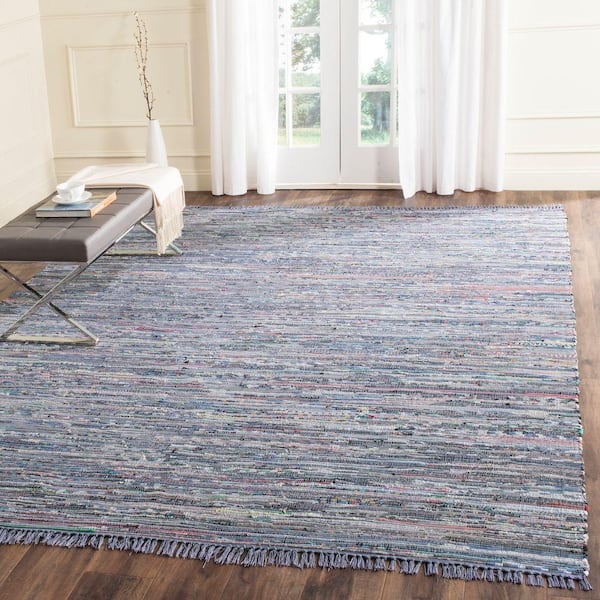 Rag Rug Purple/Multi 5 ft. x 8 ft. Striped Area Rug