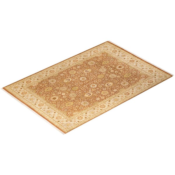 Mogul Traditional Brown 8 ft. 2 in. x 10 ft. 6 in. Oriental Area Rug