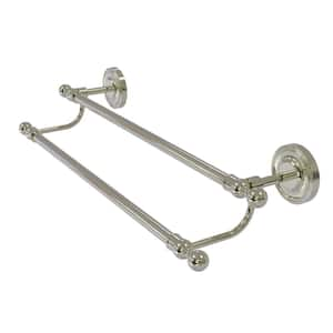 Regal Collection 30 in. Wall Mounted Double Towel Bar in Polished Nickel