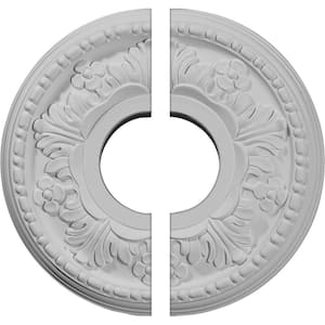 11-7/8 in. x 3-5/8 in. x 7/8 in. Helene Urethane Ceiling Medallion, 2-Piece (Fits Canopies up to 5-1/4 in.)