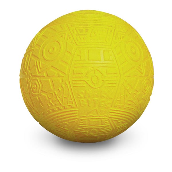 Poolmaster 7 in. Shark Bites Swimming Pool and Outdoor Grip Ball and Air Hand Pump Combo (Yellow)