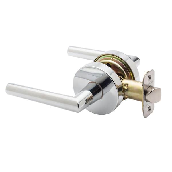 Modern Polished Stainless Round Passage Hall/Closet Door Handle