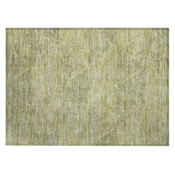 Chantille Machine Washable Indoor/Outdoor Abstract ACN777 Aloe 1 ft. 8 in. x 2 ft. 6 in. Area Rug