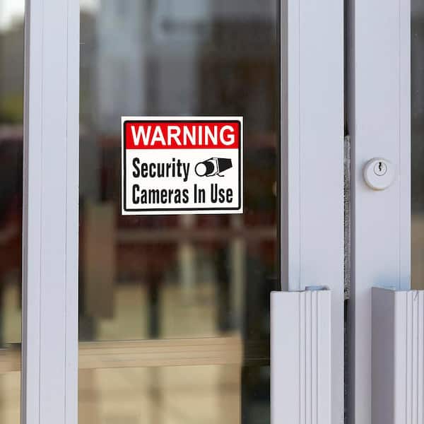 4 in. x 5 in. Adhesive Security Camera Sign