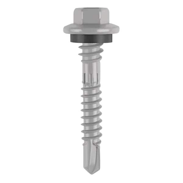 Albany County Fasteners #12 X 2" Stainless Steel Roofing Siding Screws – TEK EPDM, 25PC