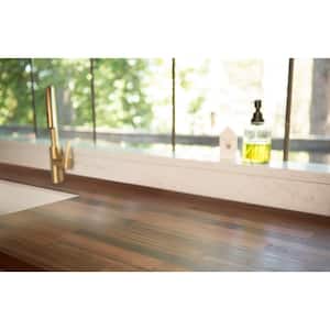 6 ft. L x 25 in. D Unfinished Sapele Solid Wood Butcher Block Countertop With Eased Edge