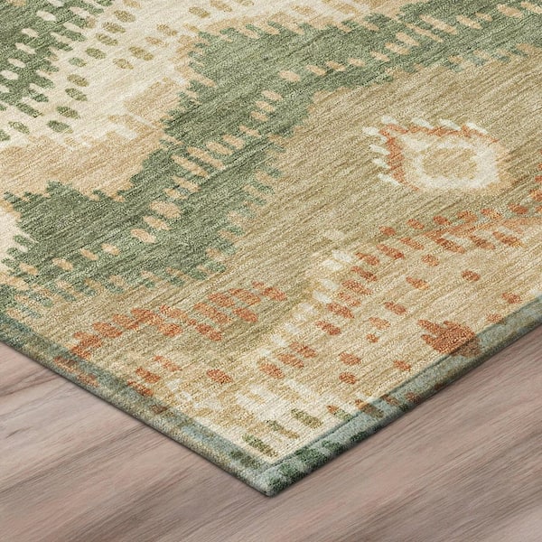 Chantille Machine Washable Indoor/Outdoor Abstract ACN3074 Fern 10 ft. x 14 ft. Area Rug