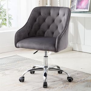 Modern Swivel Shell Chair for Living Room, Dark Gray Leisure office Chair