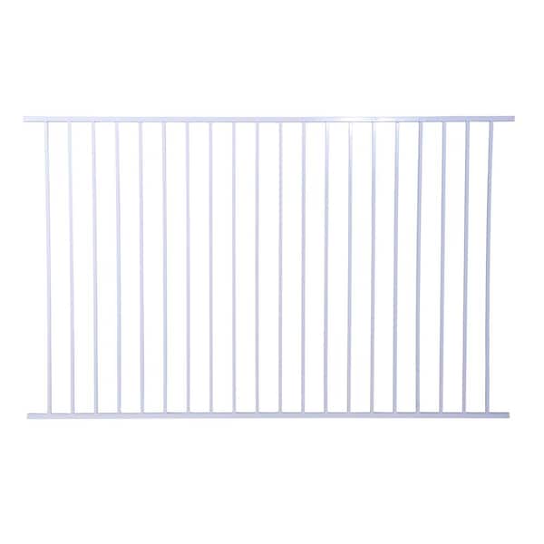 US Door and Fence Pro Series 4.84 ft. H x 7.75 ft. W White Steel Fence Panel