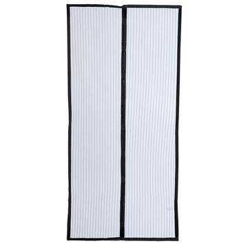 39 in. x 83 in. Hands Free Black Plastic Mesh Magnetic Screen Door