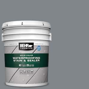 5 gal. #N500-5 Magnetic Gray color Solid Color Waterproofing Exterior Wood Stain and Sealer