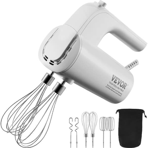 VEVOR 5-Speed Digital Electric Hand Mixer 200W Portable Electric Handheld Mixer Baking Supplies for Whipping Mixing Egg White