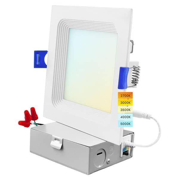 4 in. Ultra-Thin Canless 12-Watt 5 Color Selectable New Construction Integrated LED Recessed Light 950 Lumens