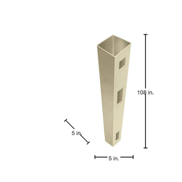 Barrette Outdoor Living Anderson 5 in. x 5 in. x 9 ft. Sand Vinyl Fence Line Post