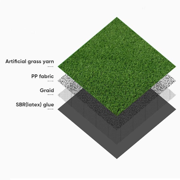 LITA Premium Landscape 9 ft. W x Cut to Length Green Artificial Grass Turf