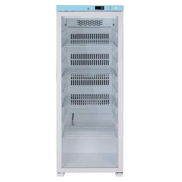 12.7 cu.ft. Commercial Refrigerator in White with Glass Door and Temperature Alarm