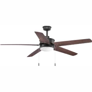 Whirl 60 in. Indoor/Outdoor Integrated LED Forged Black Transitional Ceiling Fan with Remote for Patio or Porch