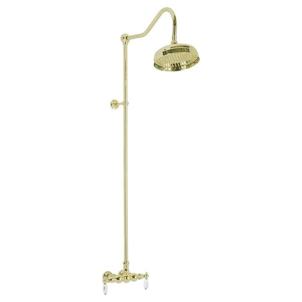Elizabethan Classics 2-Handle 1-Spray Wall-Mount Exposed Tub and Shower Faucet with Hot and Cold Levers in Oil Rubbed Bronze (Valve Included)