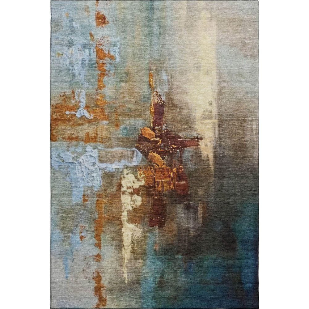 Mayfield Premium Machine Washable Abstract AMF2157 Paprika 5 ft. x 7 ft. 6 in. Area Rug price history on PriceWatchPro