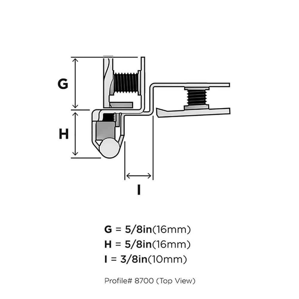 Matte Black 3/8 Inch Inset Cabinet Hinge