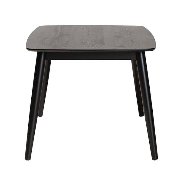 Baxton Studio Flora Black Wood 4 Legs Dining Table Seats 6 234