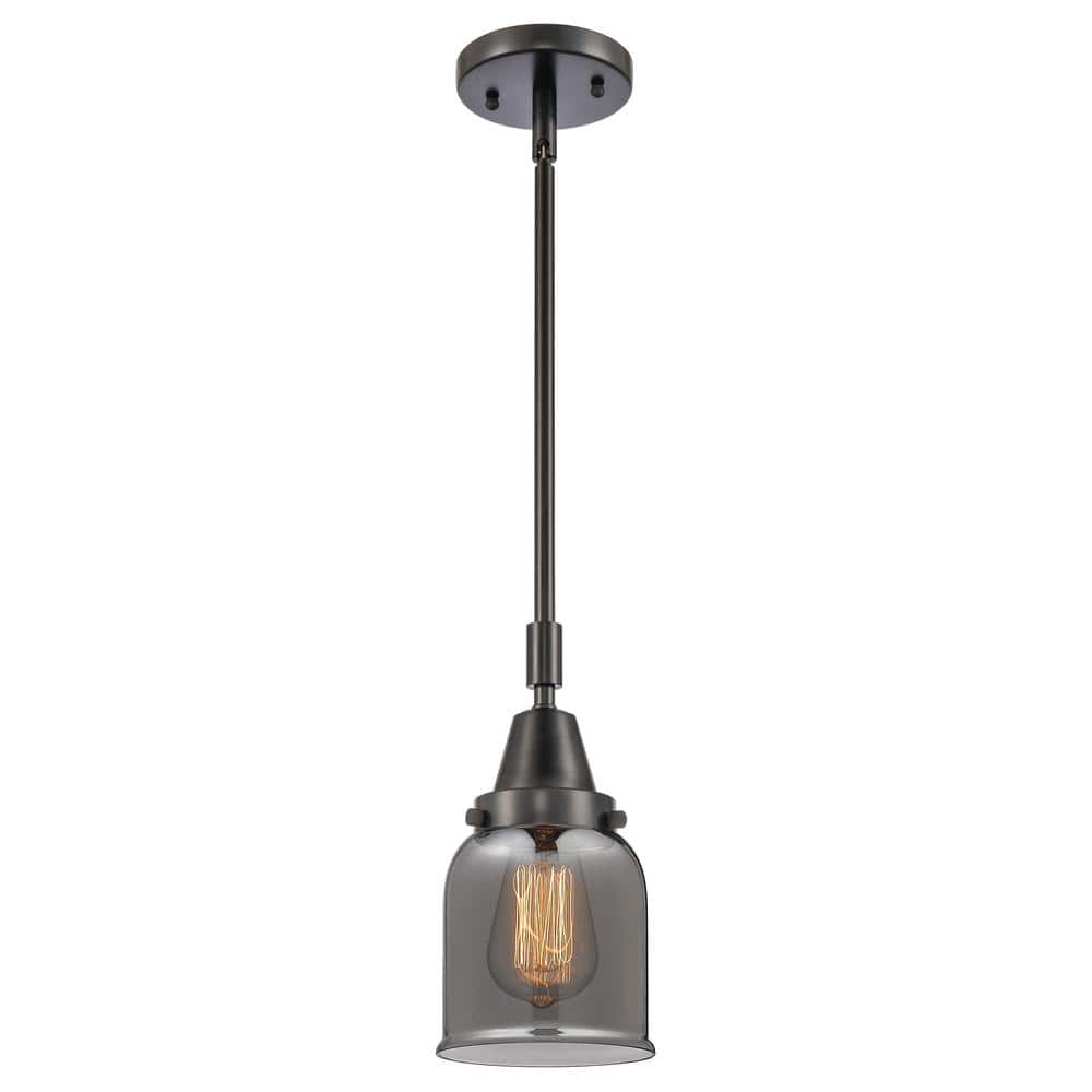 Bell 100-Watt 1-Light Matte Black Standard Mini Pendant Light Smoked Glass Shade price history on PriceWatchPro