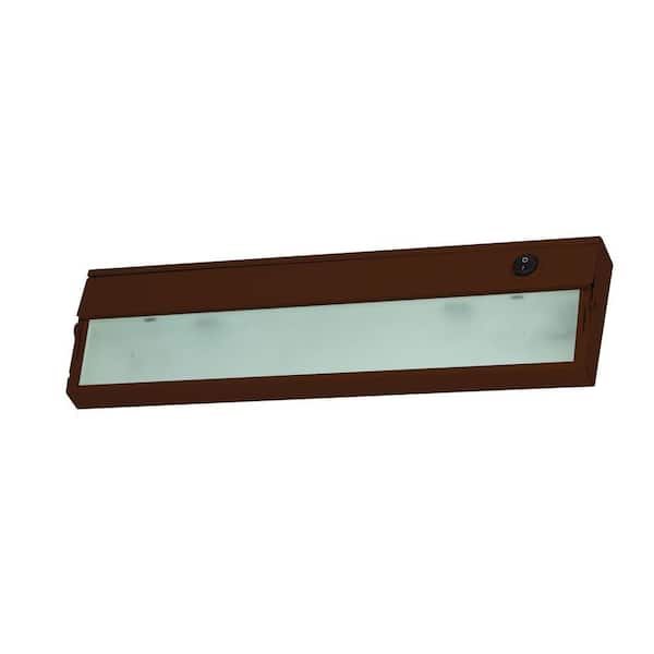 Titan Lighting 1-Lamp Bronze Under Cabinet Light with Diffused Glass
