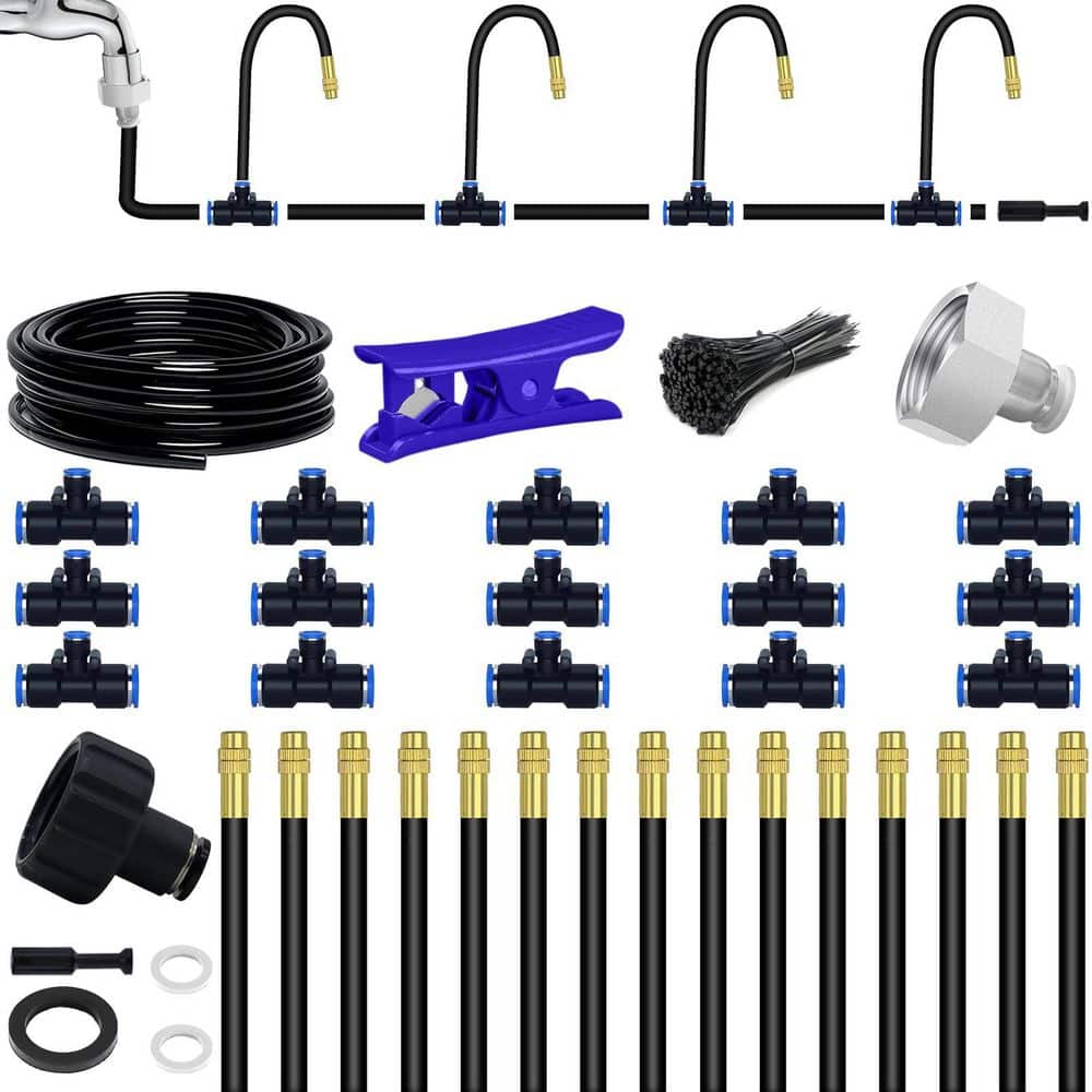 49.21 ft. Drip Irrigation System, 360° Bendable Drip Irrigation Kit for Greenhouse, Yard, Lawn, Plant price history on PriceWatchPro