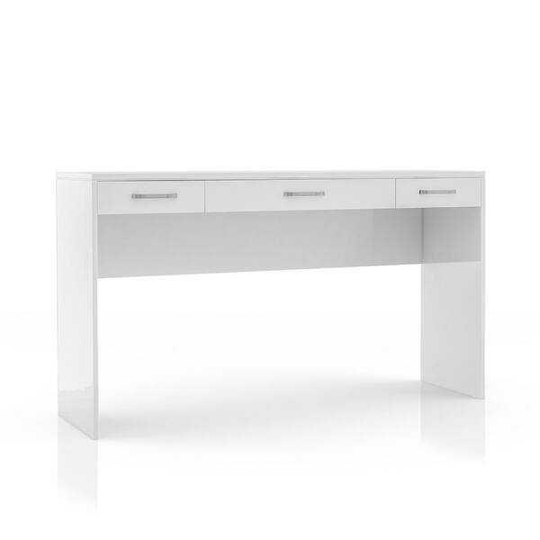 Furniture of America Crossroads White Vanity Table with 1 Mirror