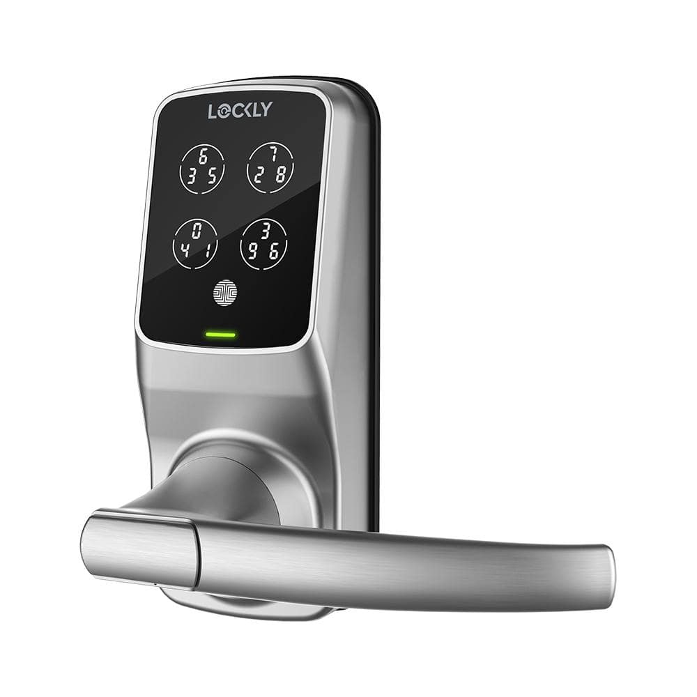 Lockly Satin Nickel Smart Door Lock with Touchscreen Keypad