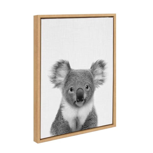 24 in. x 18 in. "Koala II" by Tai Prints Framed Canvas Wall Art