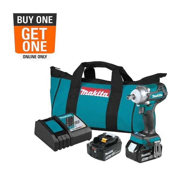 18V LXT Lithium-Ion Brushless Cordless 4-Speed 1/2 in. sq. Drive Impact Wrench Kit with Detent Anvil (5.0Ah)