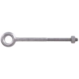 1/2-13 x 10 in. Forged Steel Hot-Dipped Galvanized Eye Bolt with Hex Nut in Plain Pattern (5-Pack)