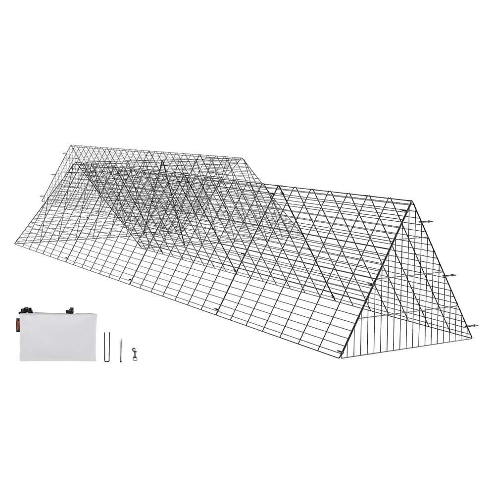 VEVOR Poultry Fencing Chicken Tunnels, 287 x 78.7 x 24.2 in.Chicken Tunnels for Yard, Portable Chicken Tunnels