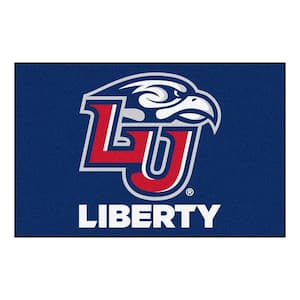NCAA Liberty University LU Logo Blue 2 ft. x 3 ft. Area Rug