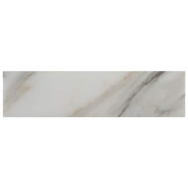 Ivy Hill Tile Calacatta Gold White 2 in. x 0.39 in. Polished Marble Floor and Wall Tile Sample