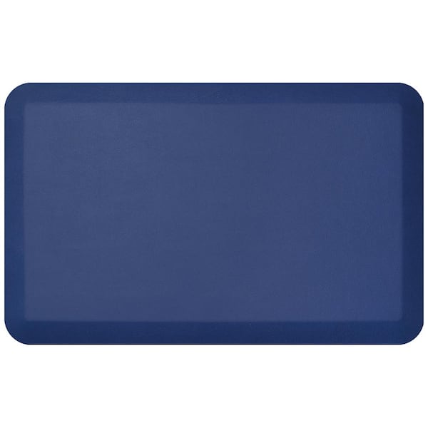 GelPro NewLife Designer Leather Grain Navy 20 in. x 32 in. Anti-Fatigue Comfort Kitchen Mat
