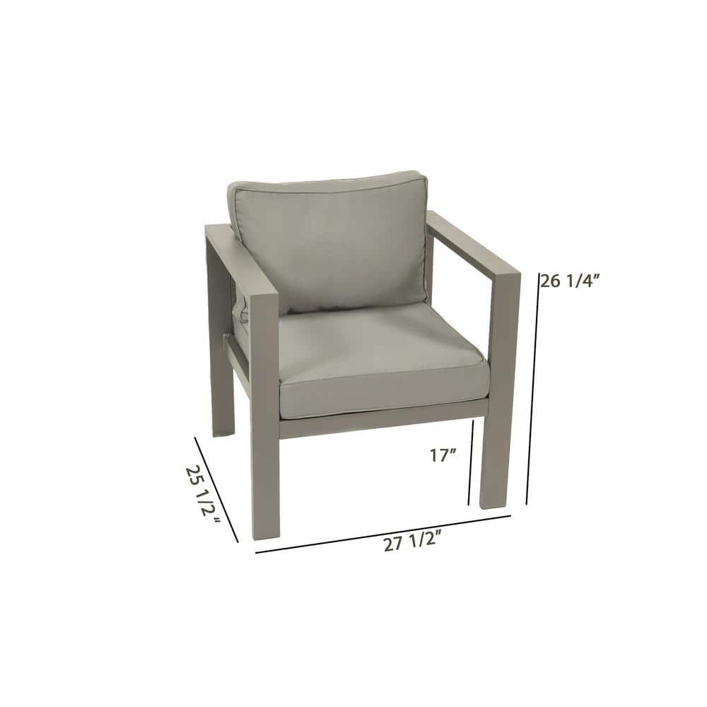 Lakeview Navy Cushioned Aluminum Outdoor Club Chair