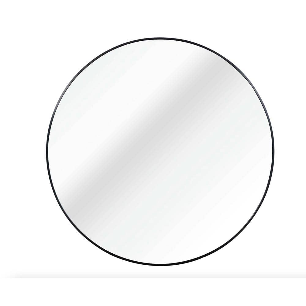 42 in. W x 42 in. H Round Aluminum Framed Wall Mounted Mirror Vanity Mirror