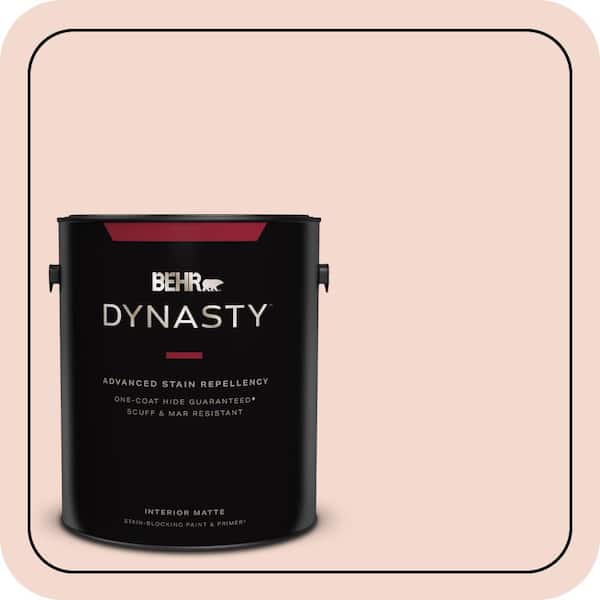 BEHR DYNASTY 1 gal. #200E-1 Possibly Pink Matte Interior Stain-Blocking Paint and Primer