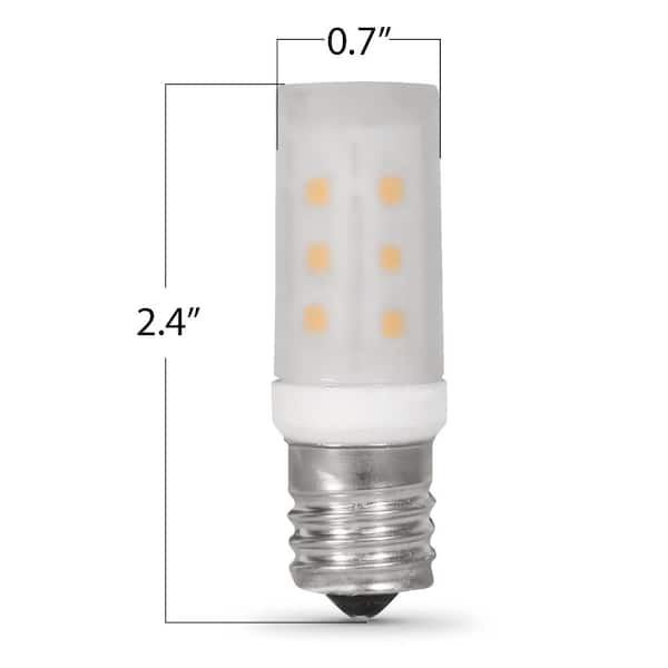JandCase 110VGD024-6K-E17-2 Microwave Light Bulbs Under Hood, Ceramic E17 LED  Bulbs 40 Watt Equivalent, Daylight White 6000K Appliance Bulbs for  Refrigerat