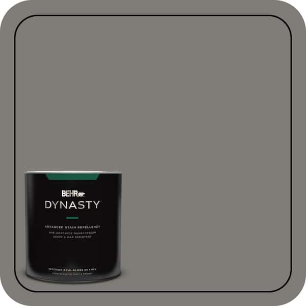 BEHR DYNASTY 1 qt. #PPU24-21 Greyhound Semi-Gloss Enamel Interior Stain-Blocking Paint and Primer