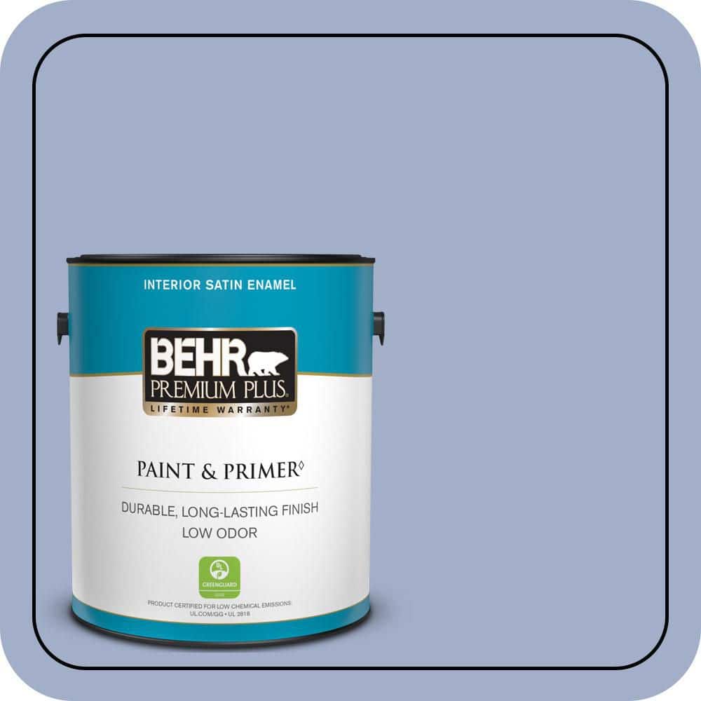 1 gal. #610D-4 Bellflower Satin Enamel Low Odor Interior Paint & Primer price history on PriceWatchPro