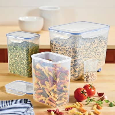 Mason Craft & More Airtight Kitchen Food Storage Clear Glass 3.6 L Pop Up  Lid Ca