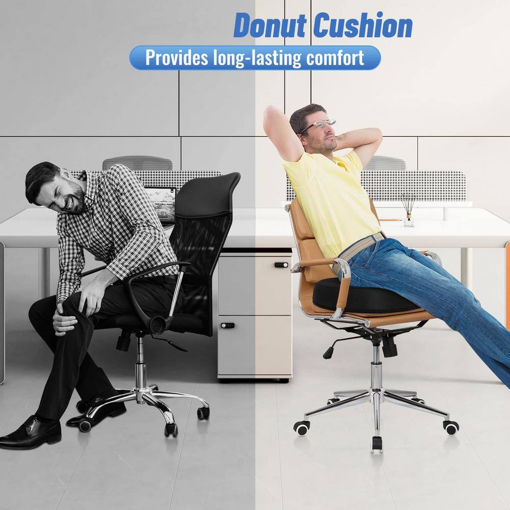 Black Memory Foam Donut Tailbone Support Cushion