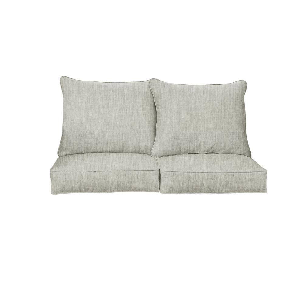 25 in. x 25 in. Sunbrella Deep Seating Indoor/Outdoor Loveseat Cushion Canvas Granite price history on PriceWatchPro