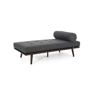 Vue Charcoal Fabric Bolster Pillow Chaise Lounge