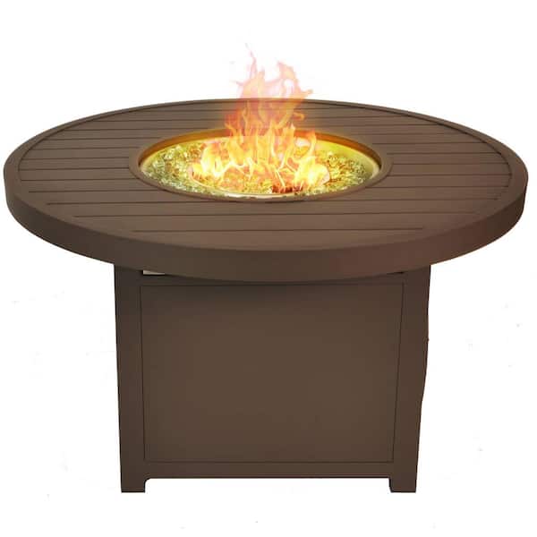 Btu Propane Fire Pit Table, Gas Fire Pit For Deck Home Depot